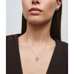 Collar Vidal&Vidal Cruz Drop Baño Oro X4824440 2