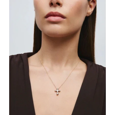 Collar Vidal&Vidal Cruz Drop Baño Oro X4824440