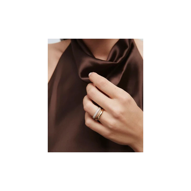 Anillo Vidal&Vidal Allure Duo Baño Oro  y Circonitas X481671214