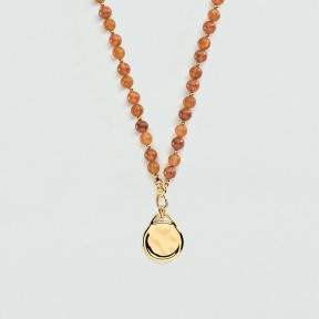 Collar Midi Agatha Paris Madeleine Bolas Acetato Marrón y... 2