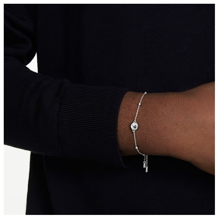 Pulsera Swarovski Una Angelic Baño Rodio y...