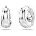 Pendientes Swarovski Sublima Aro Baño Rodio y Cristales Blancos 5732282