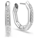 Pendientes Swarovski Dextera Octógono Baño Rodio y Cristales Blancos 5724585