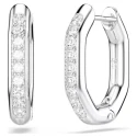 Pendientes Swarovski Dextera Octógono Baño Rodio y Cristales Blancos 5724585