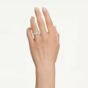 Anillo Swarovski Hiperbola Baño rodio y Cristales Blancos 5714952