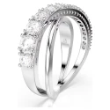 Anillo Swarovski Hiperbola Baño rodio y Cristales Blancos 5714952