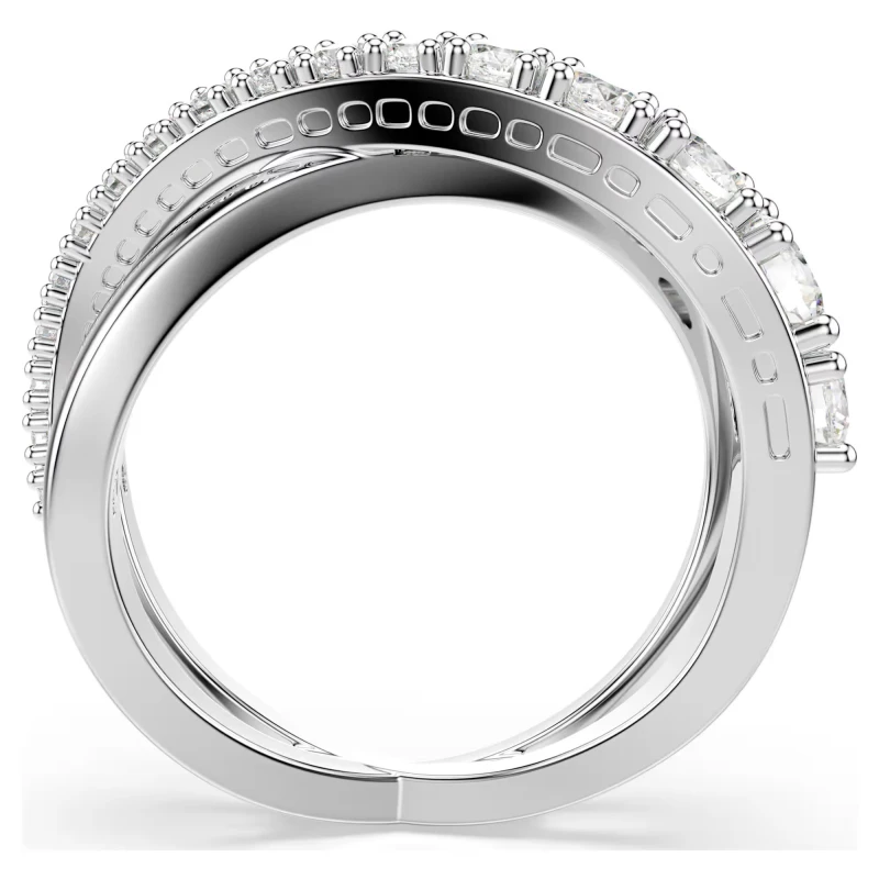 Anillo Swarovski Hiperbola Baño rodio y Cristales Blancos 5714952
