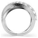 Anillo Swarovski Hiperbola Baño rodio y Cristales Blancos 5714952