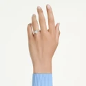 Anillo Swarovski Una Angelic Corazón Baño Rodio y Cristales Blancos 5744046