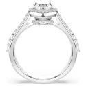 Anillo Swarovski Una Angelic Corazón Baño Rodio y Cristales Blancos 5744046