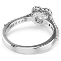 Anillo Swarovski Una Angelic Corazón Baño Rodio y Cristales Blancos 5744046