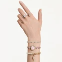 Anillo Swarovski Una Angelic Corazón Baño Rodio y Cristales Blancos 5744046