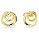 Pendientes Swarovski Hyperbola Doble Círculo Baño Oro y Cristales Blancos 5740407