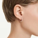 Pendientes Swarovski Dextera Octógono Baño Rosado y Cristales Blancos 5743798