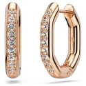 Pendientes Swarovski Dextera Octógono Baño Rosado y Cristales Blancos 5743798