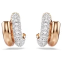 Pendientes Swarovski Dextera Aro Baño Rosado y Cristales Blancos 5738198