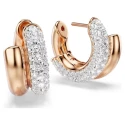 Pendientes Swarovski Dextera Aro Baño Rosado y Cristales Blancos 5738198