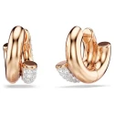 Pendientes Swarovski Dextera Aro Baño Rosado y Cristales Blancos 5738198
