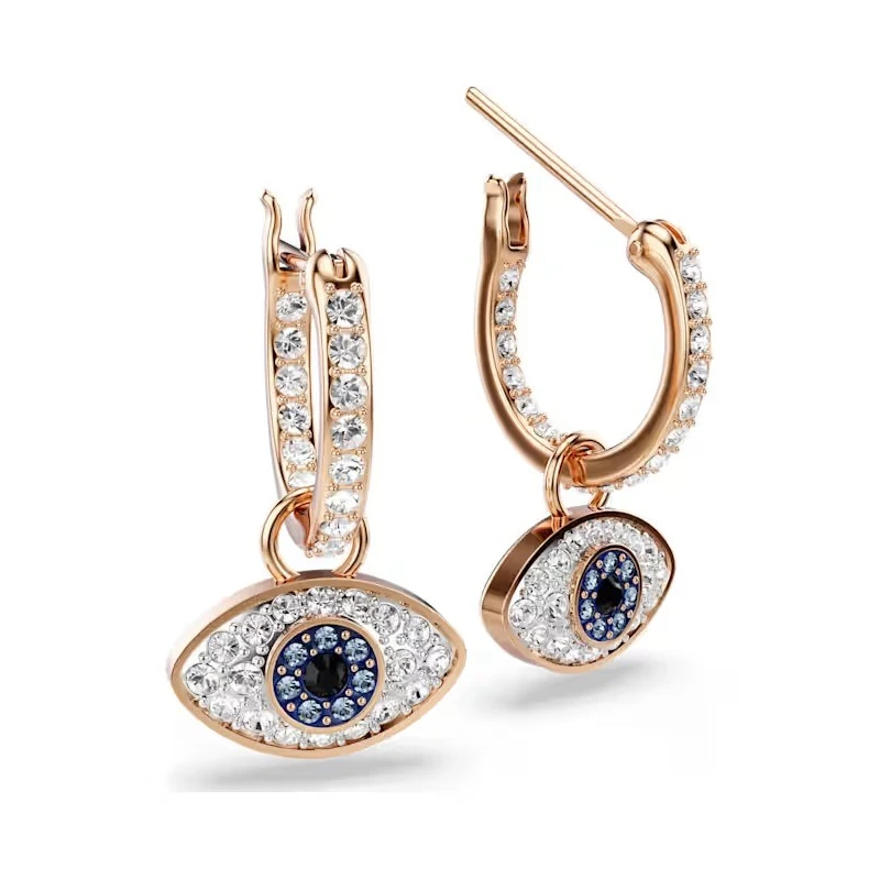 Pendientes Swarovski Symbolica Ojo Turco Baño Rosado y Cristales Multicolor 5736982