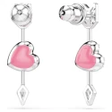 Pendientes Swarovski Idyllia Flecha y Corazón Baño Rodio y Cristales Blancos 5749602