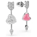 Pendientes Swarovski Idyllia Flecha y Corazón Baño Rodio y Cristales Blancos 5749602