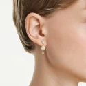 Pendientes Swarovski Idyllia Flecha y Corazón Baño Oro y Cristales Blancos 5737295