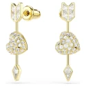 Pendientes Swarovski Idyllia Flecha y Corazón Baño Oro y Cristales Blancos 5737295