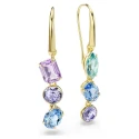 Pendientes Swarovski Gema Baño Oro y Cristales Multicolor 5747917