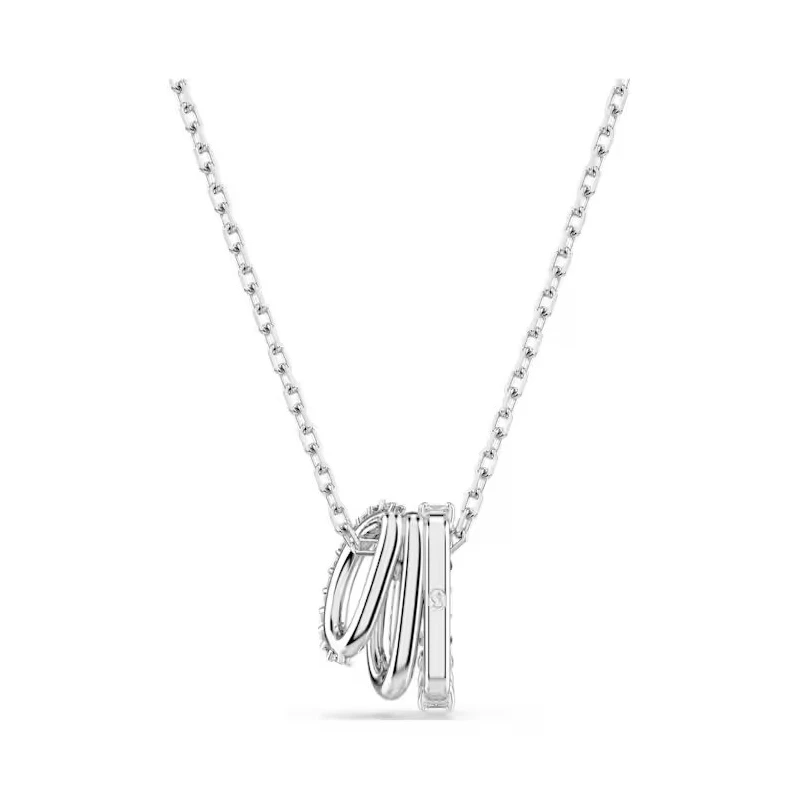 Gargantilla Swarovski Hipérbola Baño Rodio y Cristales Blancos 5737064