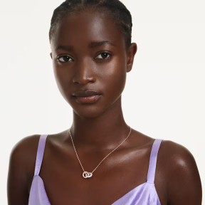 Gargantilla Swarovski Dextera Baño Rosa y Cristales... 2