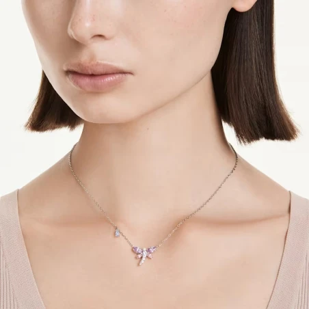 Gargantilla Swarovski Ariana Grande Libélula Baño Rodio y Cristales Multicolor 5737383