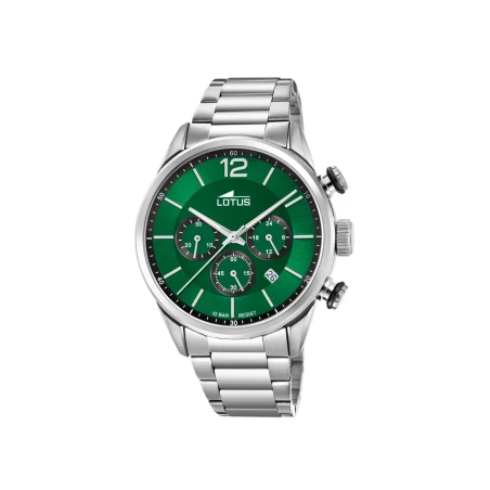Reloj Lotus Plateado y Verde Analógico Hombre 18688/4