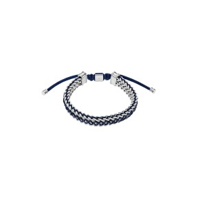 Pulsera Lotus Style Acero y Cordón Negro Hombre LS2374-2/2