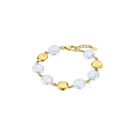 Pulsera Lotus Style Acero Baño Oro y Perlas Mujer LS2563-2/2