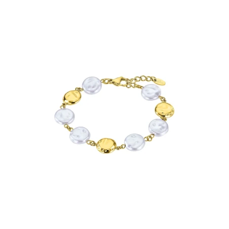 Pulsera Lotus Style Acero Baño Oro y Perlas Mujer LS2563-2/2