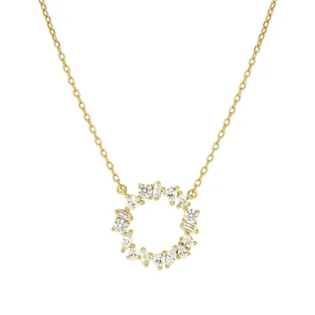 Collar Nomination Colour Wave Plata Baño Oro y Círculo Circonitas Blancas 149894/020