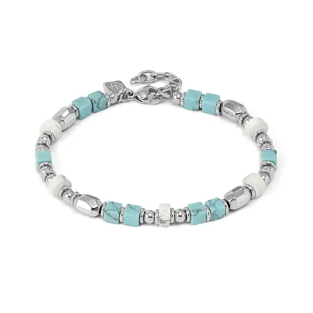 Pulsera Nomination Instict Style Bola plata y Piedras Howlite Blanca y Turquesa 027936/099