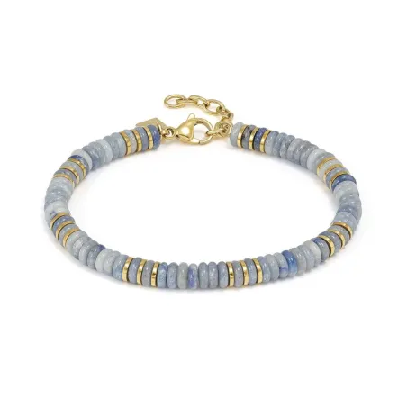 Pulsera Nomination Instict Style plata Baño Oro y Piedras Aventurina Azul 027937/100