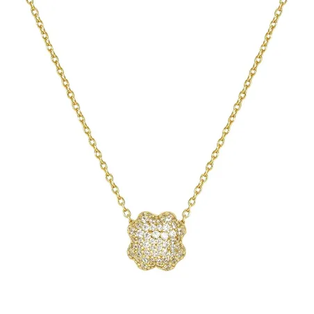 Collar Nomination Lifepoetry Trébol Plata Baño Oro y Circonitas Blancas 242714/003