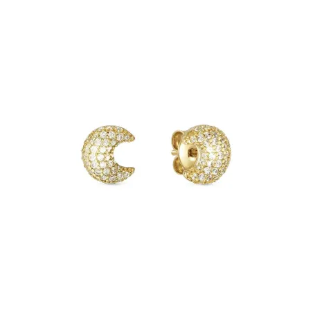 Pendientes Nomination Lifeproerty Luna Plata Baño Oro y Circonitas Blancas 242717/024