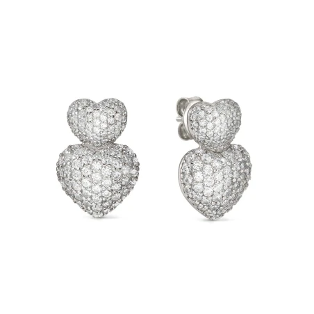 Pendientes Nomination Lifeproerty Doble Corazón Plata y Circonitas Blancas 242718/004