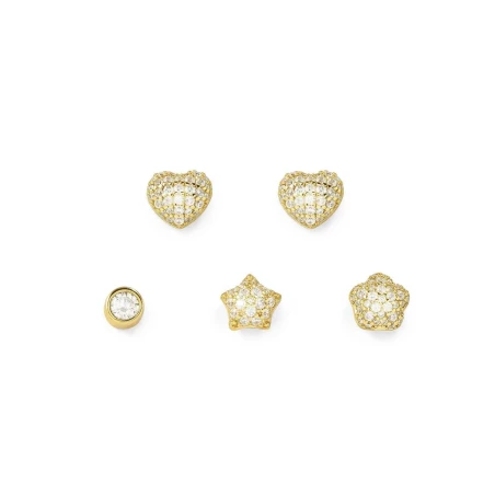 Set Pendientes Nomination Lifeproerty Plata Baño Oro y Circonitas blancas 242719/020