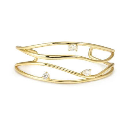 Pulsera Nomination My Rebel Heart Plata Baño Oro y Circonitas Blancas 242819/012