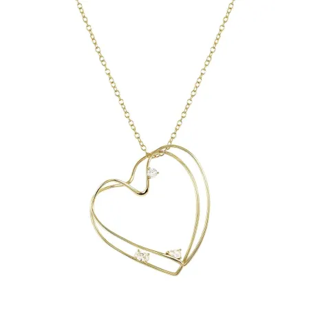 Collar Nomination My Rebel Heart Plata Baño Oro y Circonitas Blancas 242822/012