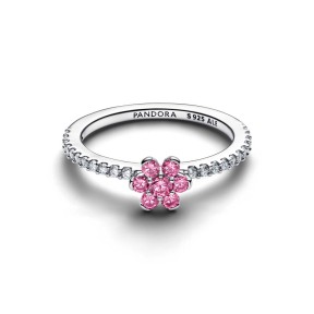 Anillo Pandora Flor Brillante Rosa 194499C02 2