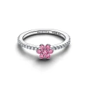 Anillo Pandora Flor Brillante Rosa 194499C02