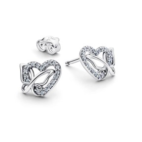 Pendientes Pandora Corazón y Mariposa Entrelazados 294476C01 2