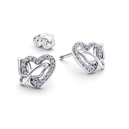 Pendientes Pandora Corazón y Mariposa Entrelazados 294476C01