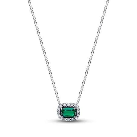 Collar Pandora Rectángulo Brillante Verde 394503C01