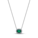 Collar Pandora Rectángulo Brillante Verde 394503C01